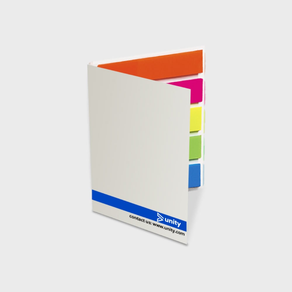 page markers with printed cover