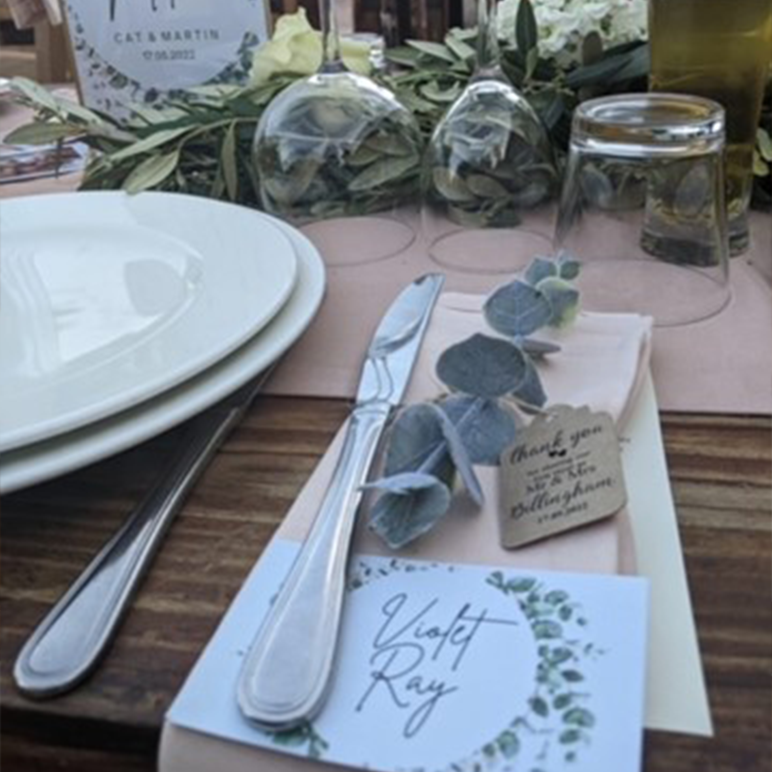 Wedding plan on table