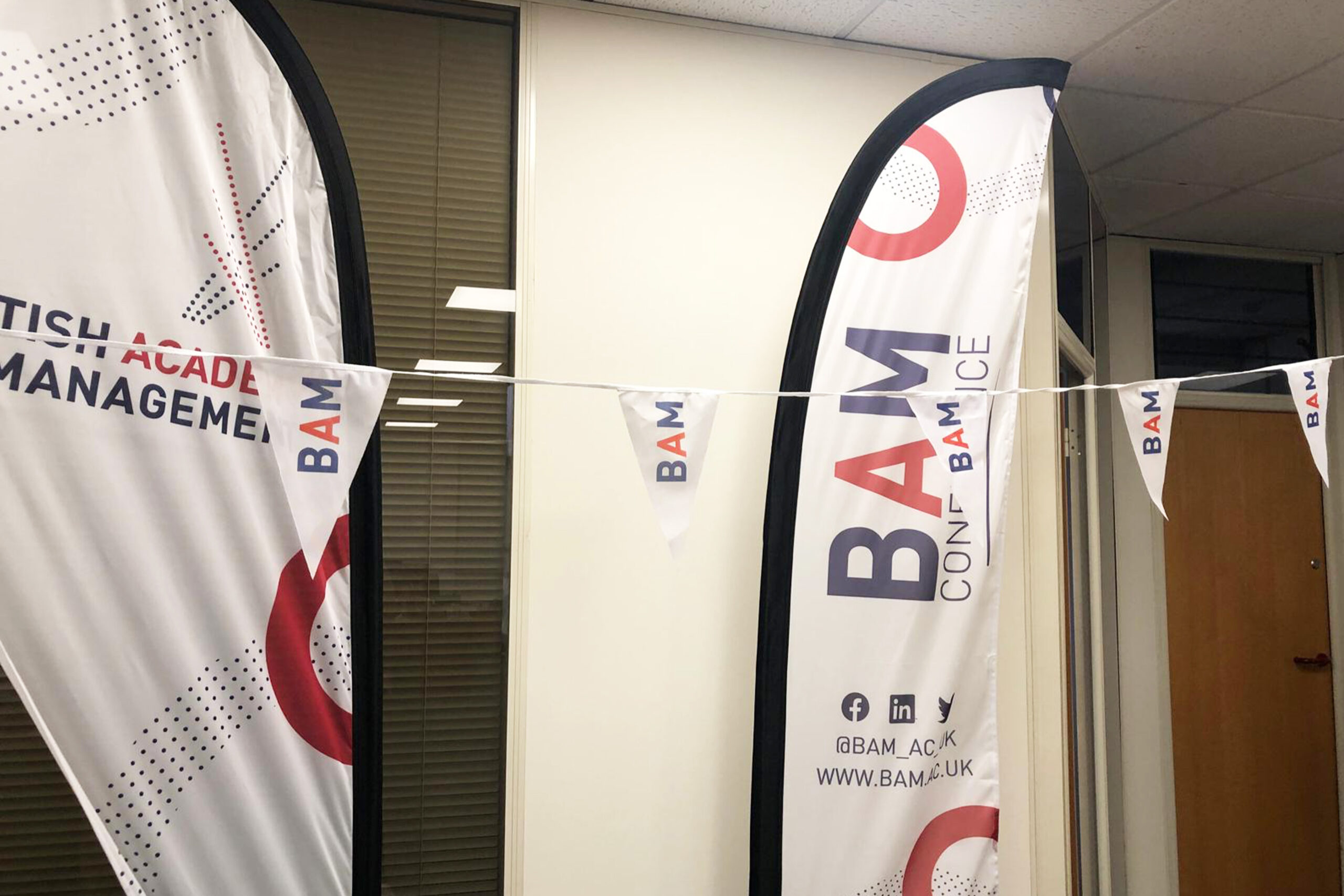 BAM Tear drop flag and bunting scaled