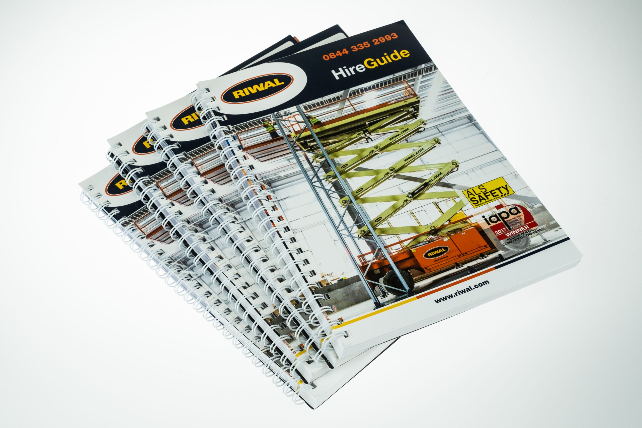 A5 Hire Company Spiral Bound Brochure