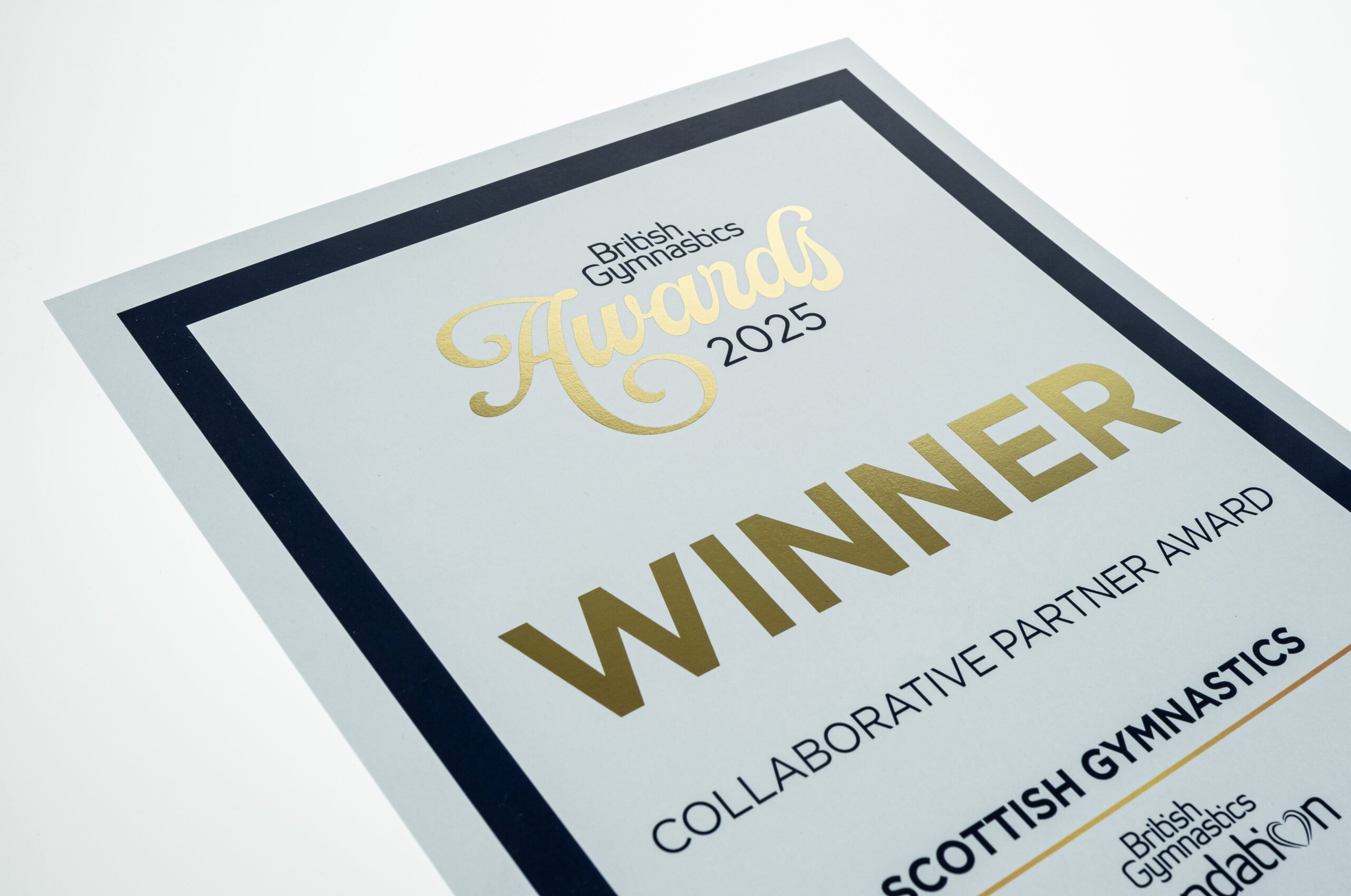 Certificates with gold foil finish