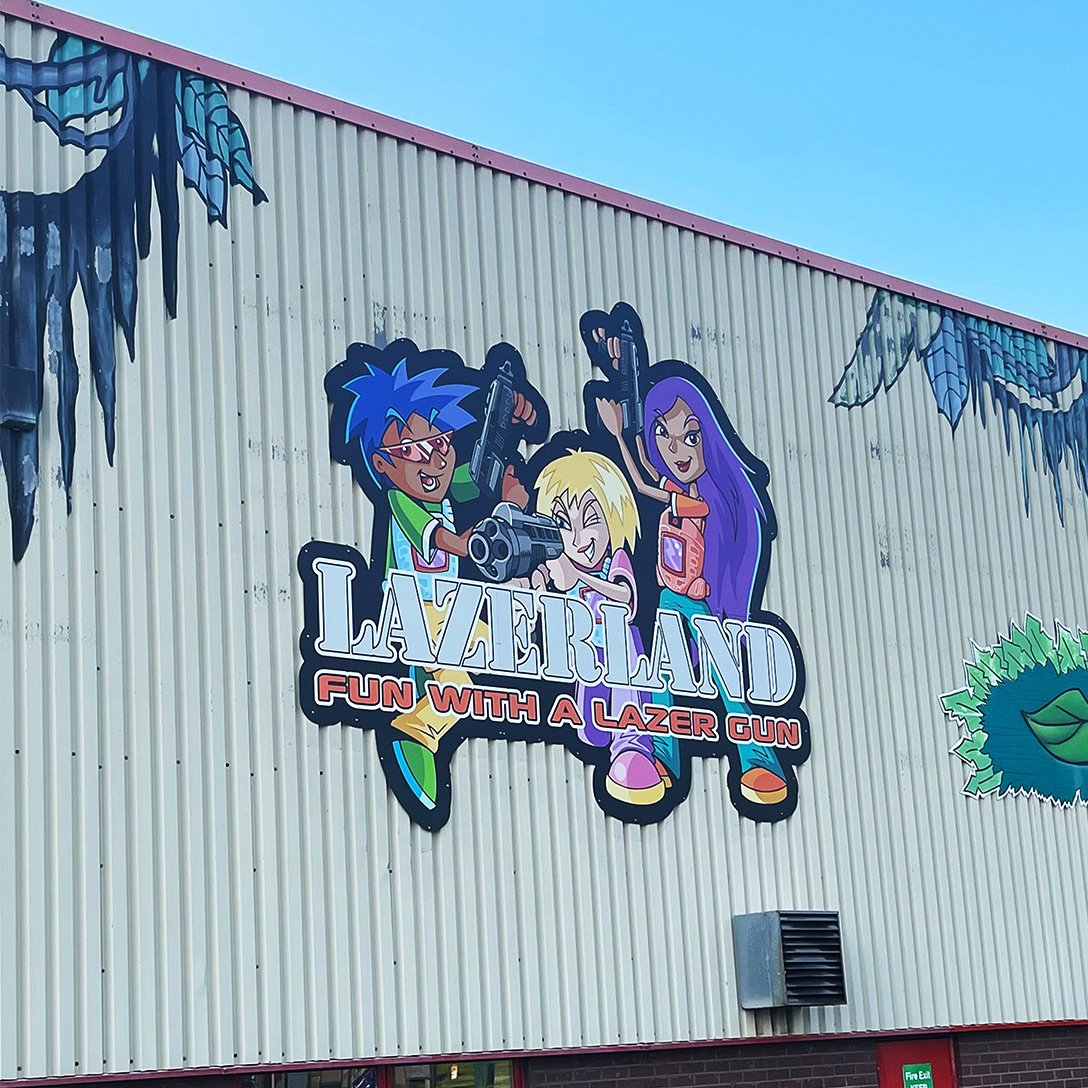 Lazerland Large External Di Bond Signs by shropshire Printing