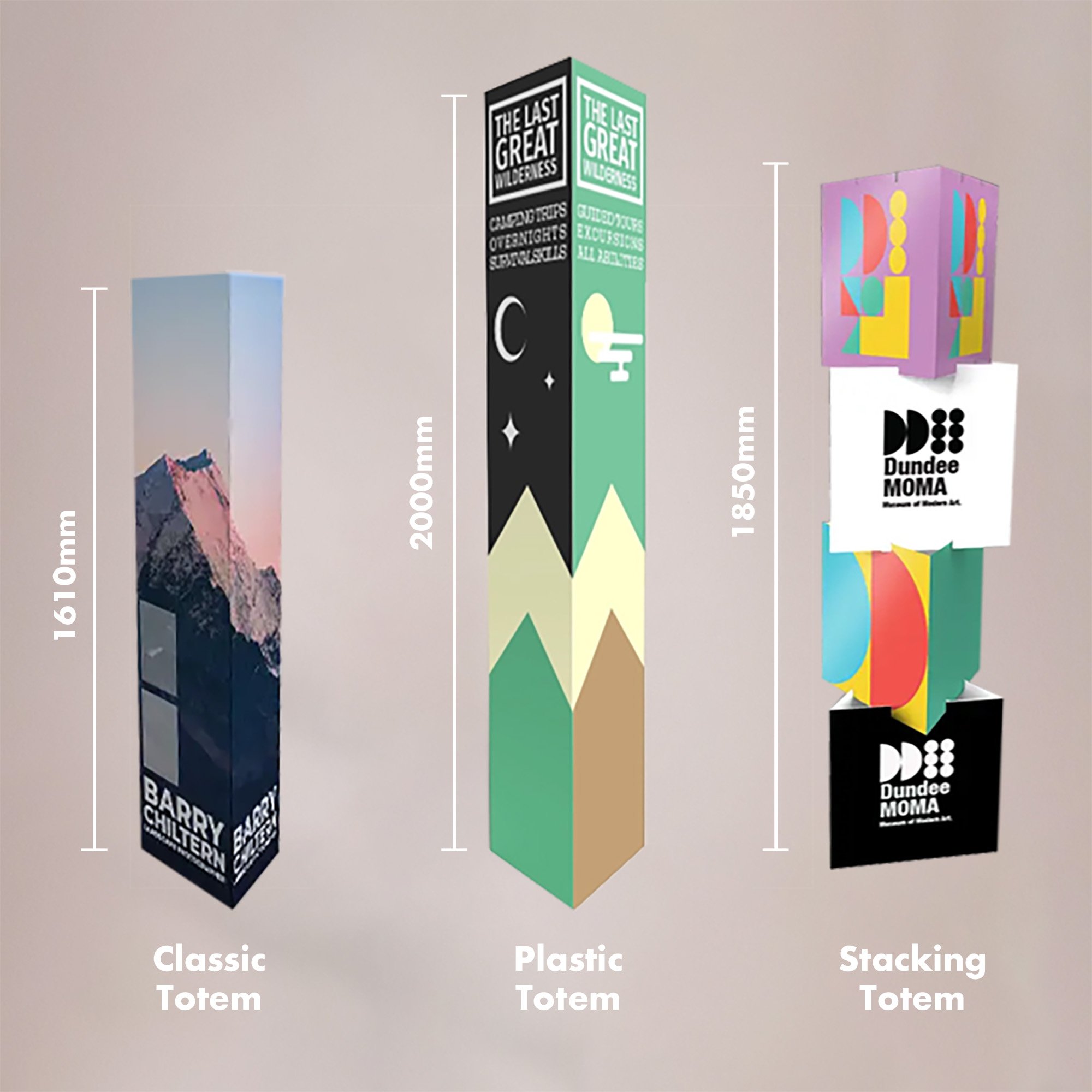 Totem Signs Bollard Covers Sizes